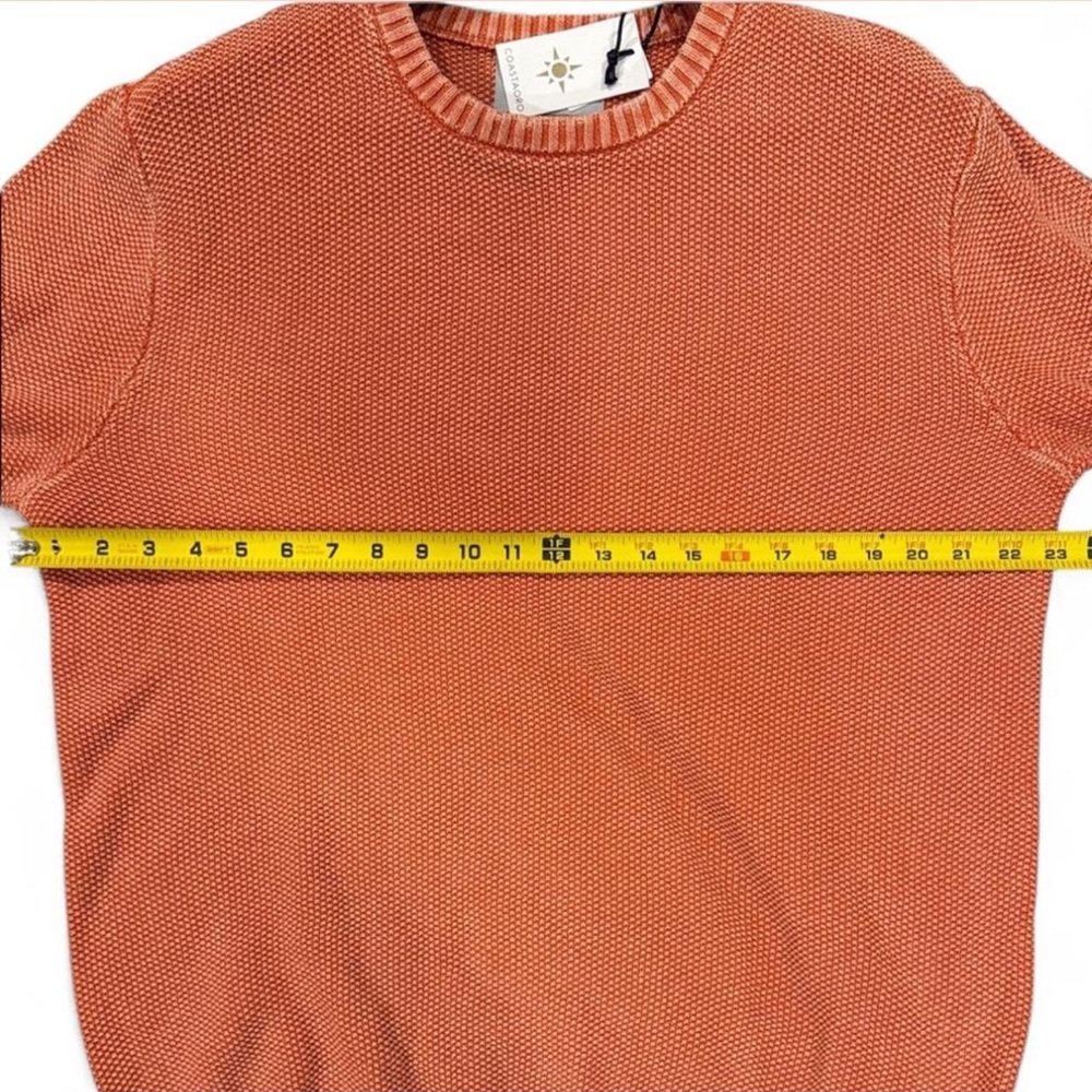 NWT COASTAORO Men’s Orange Knit Sweater Size Large - Picture 7 of 7